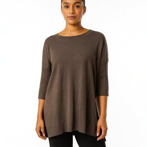 Anthropologie Maeve Merino Wool 3/4 Sleeve Sweater Brown Size XXS